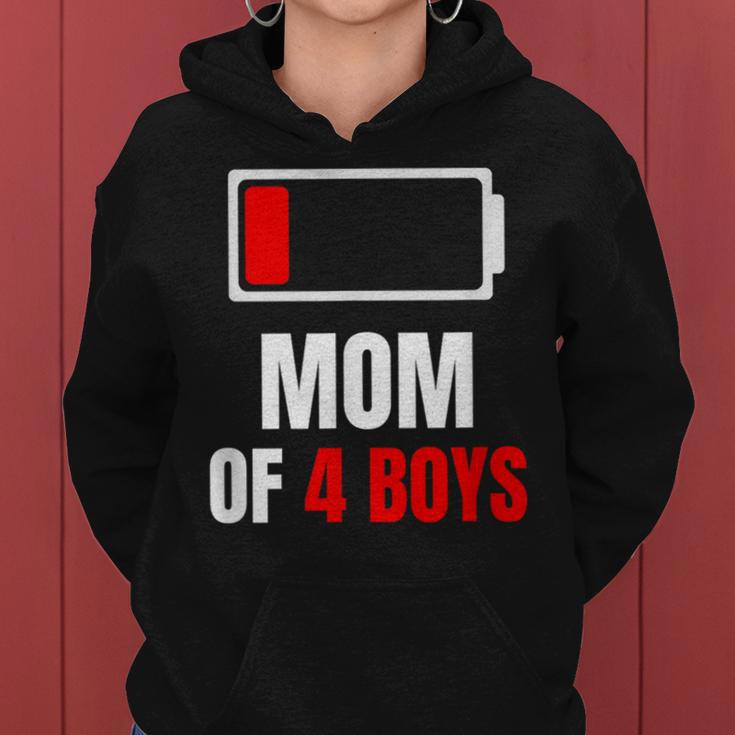 Mom Of 4 Boys Son For Women Hoodie