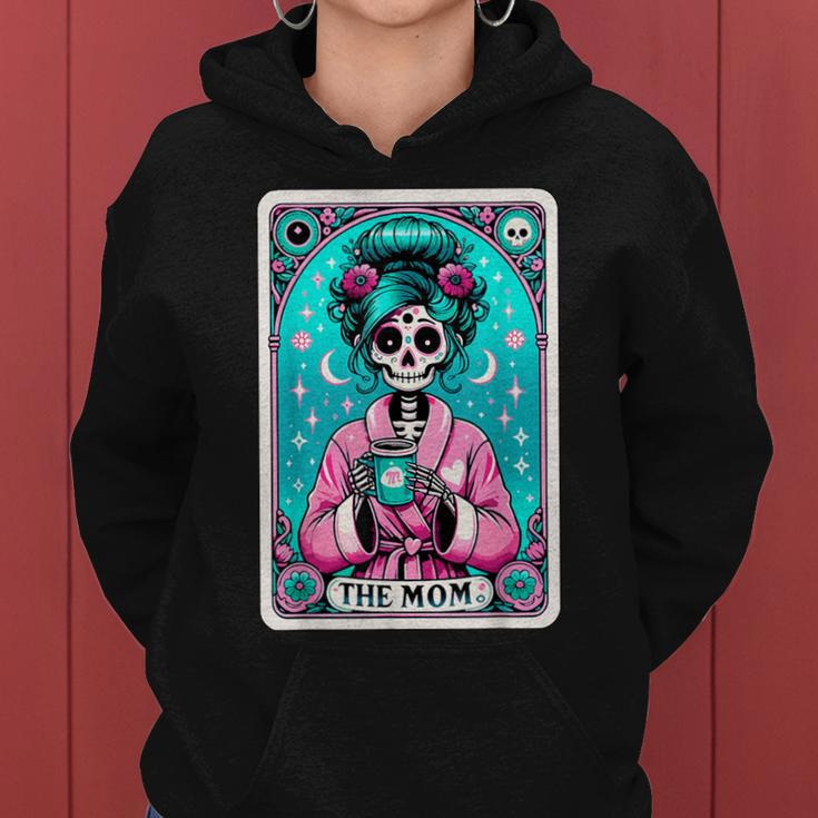 The Mom Tarot Card Skeleton Witch Mom Skull Mama Women Hoodie
