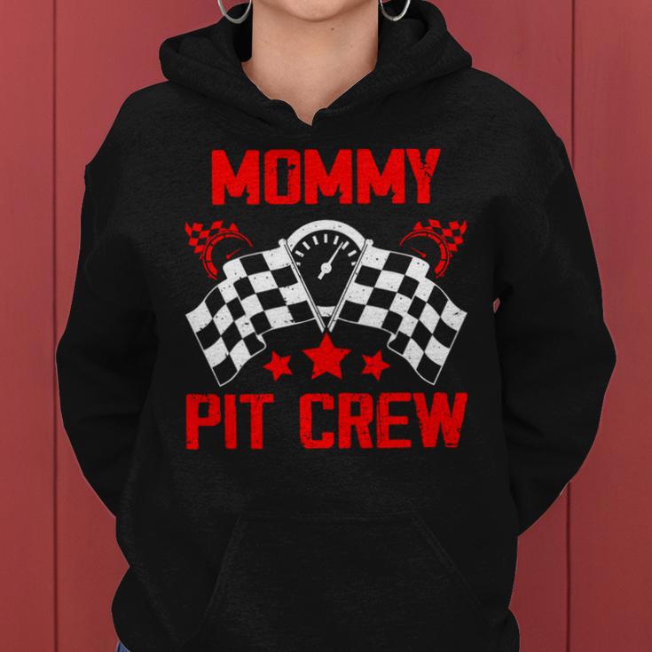 Mommy Pit Crew Race Car Birthday Party Racing Family Women Hoodie