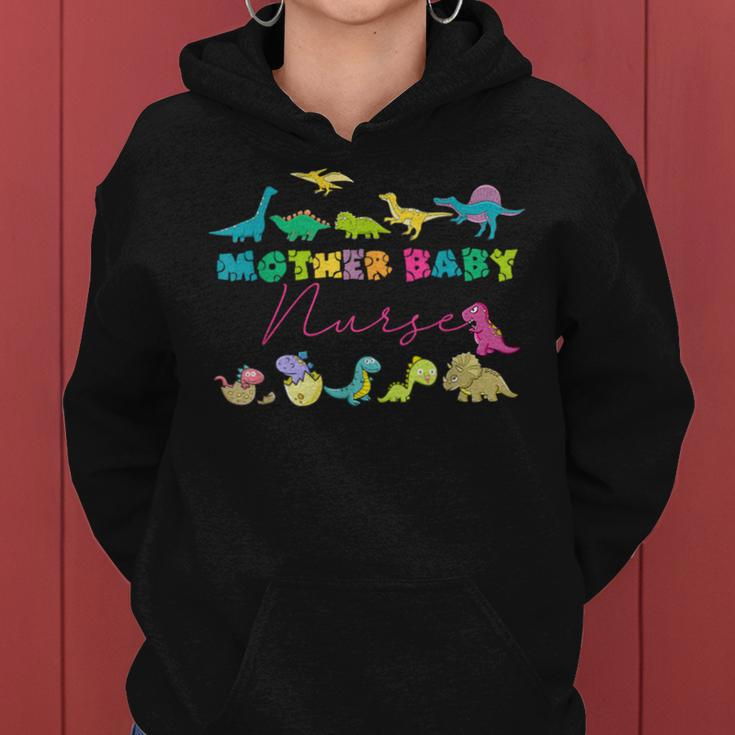 Mother Baby Nurse Dinosaur Postpartum Rn Ob Nurse Women Hoodie