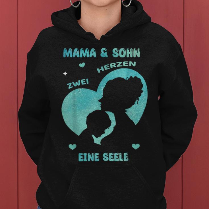 Mum Und Son Zwei Herzen Eine Seele Kapuzenpullover für Damen