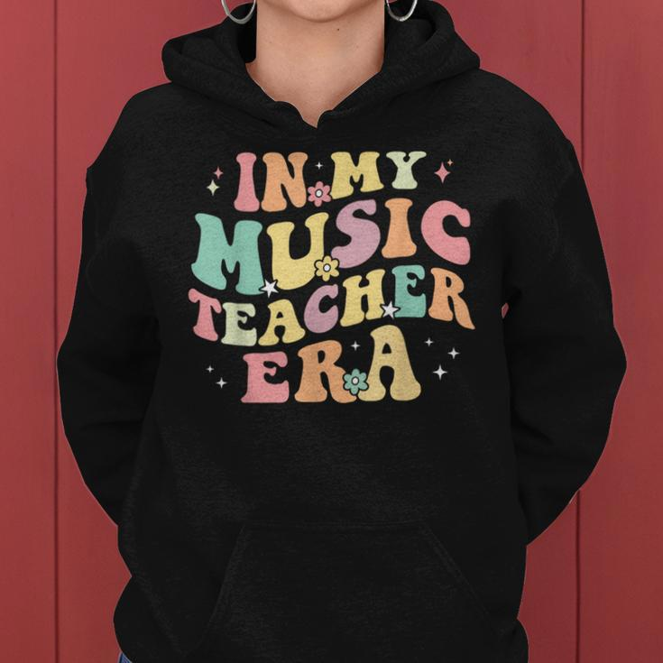 In My Music Teacher Era Retro Back To School Musician Band Women Hoodie