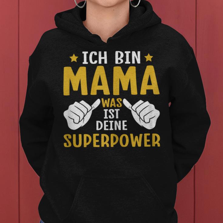 Muttertag Mama Was Ist Deine Superpower Kapuzenpullover für Damen