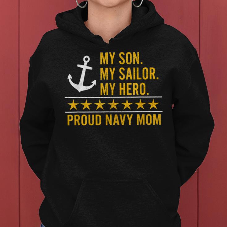 Navy Mom My Son My Sailor My Hero Women Hoodie