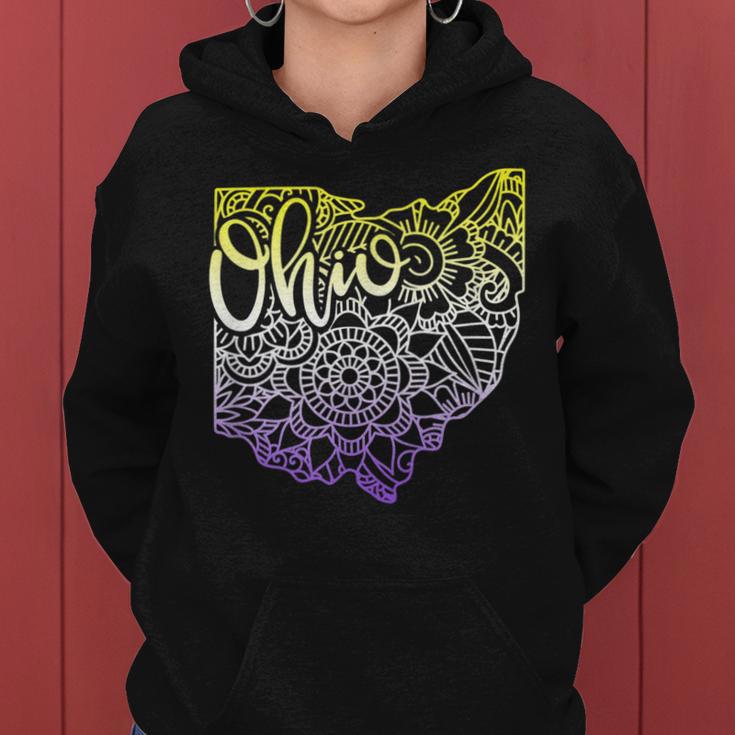 Nonbinary Lgbtq Ohio Gay Pride Lgbt Yoga Meditation Mandala Women Hoodie