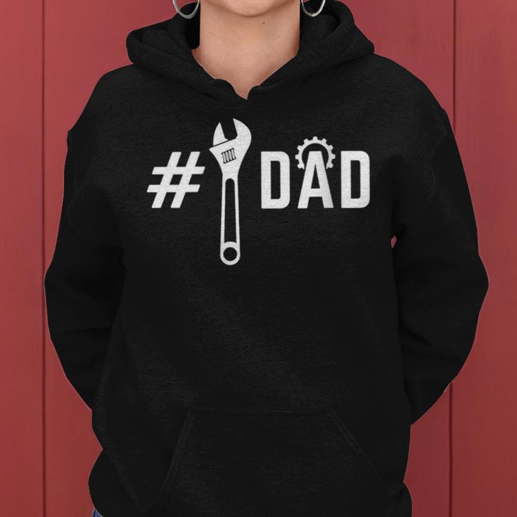 Number One Mechanic Dad Father's Day Mechanical Dad Women Hoodie