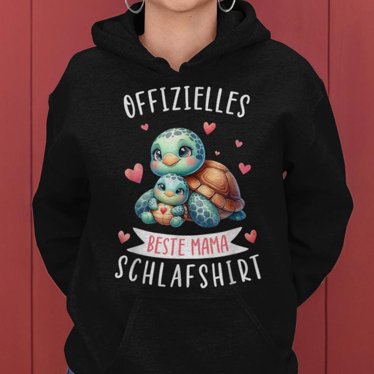 Offizielles Beste Mama Schlaf Muttertag Schildkröte Kapuzenpullover für Damen