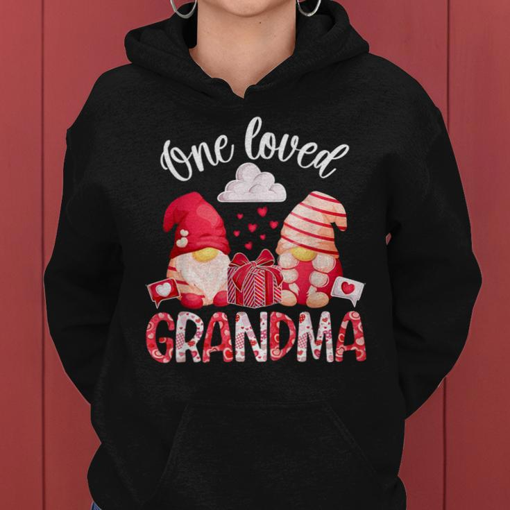 One Loved Grandma Valentine Grandmother Valentines Day Women Hoodie