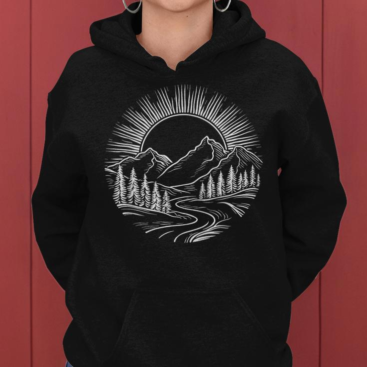 Outdoors Nature Cool Hiking Camping Summer Graphic Women Hoodie
