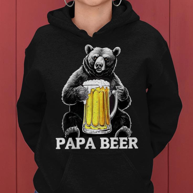 Papa Geschenk Bär Bier Bierglasatertag Lustig Papa Beer Kapuzenpullover für Damen