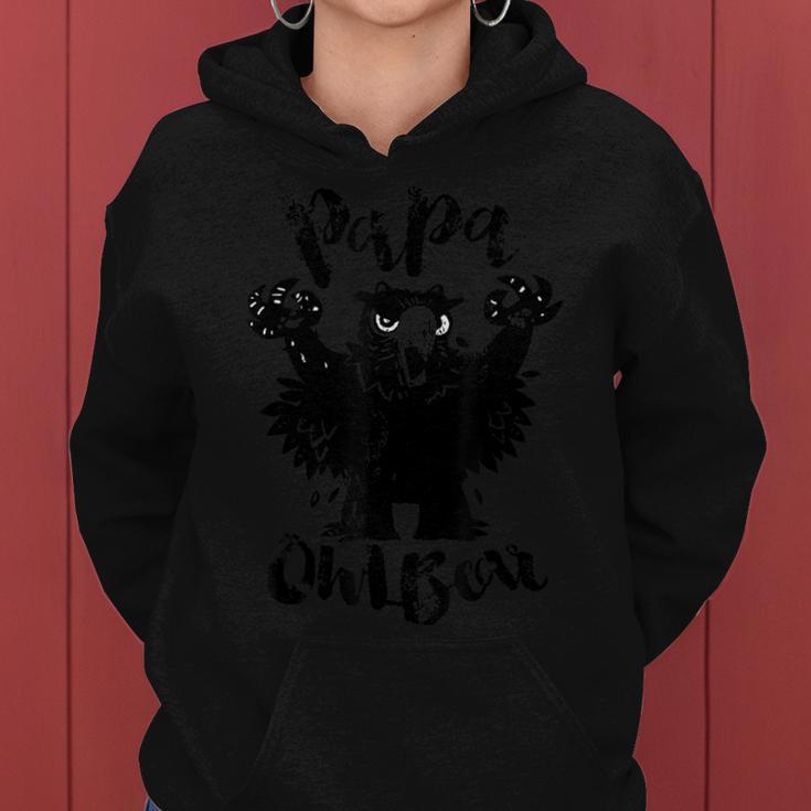 Papa Owl Bear Fierce Vintage Monster Role Player For Men Women Hoodie