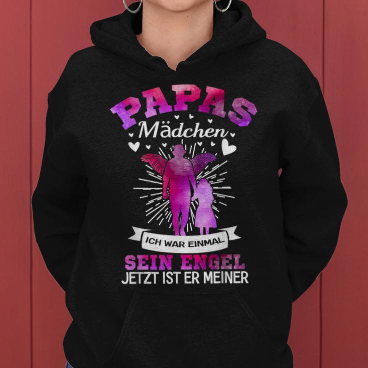 Papas Girls Ich War Einmal Sein Engel Jetzt Ist Er Meiner S Kapuzenpullover für Damen