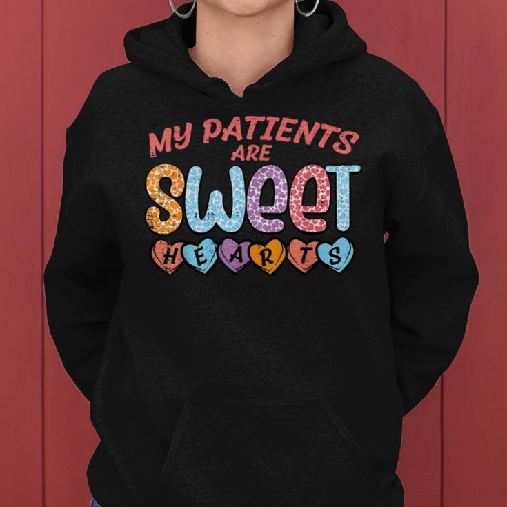 My Patients Sweet Hearts Valentine Day Nurse Scrub Top Women Women Hoodie