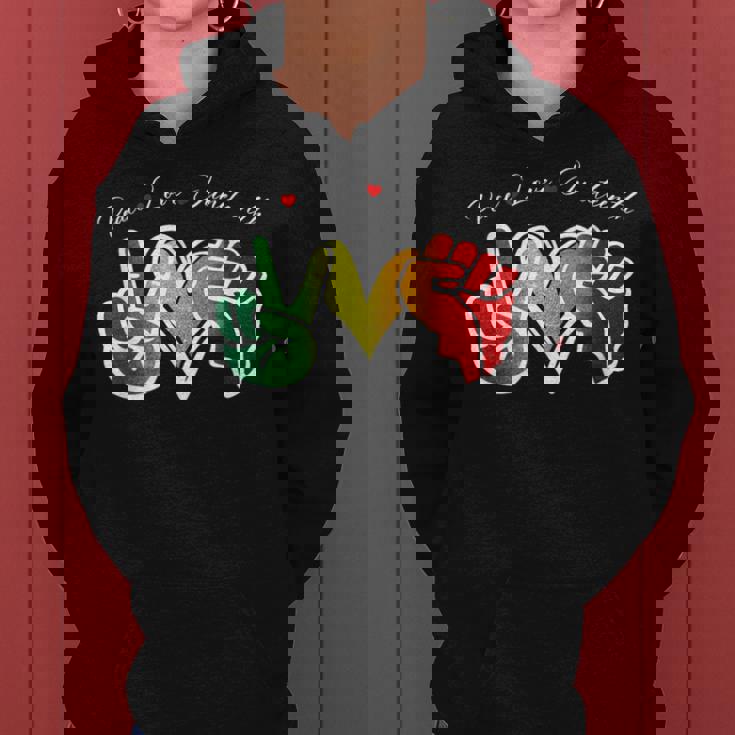 Peace Love Junenth Black Pride Freedom 1865 Women Women Hoodie