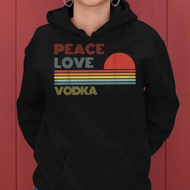 Peace Love Vodka Retro Vintage Women Hoodie