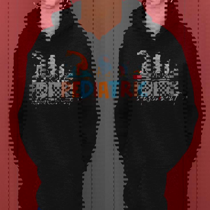 Pediatric Intensive Care Unit Cute Animals Groovy Picu Nurse Women Hoodie