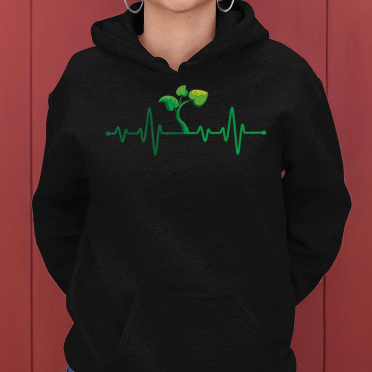 Plant Heartbeat Botany Botanist Gardening Plant Lover Women Hoodie