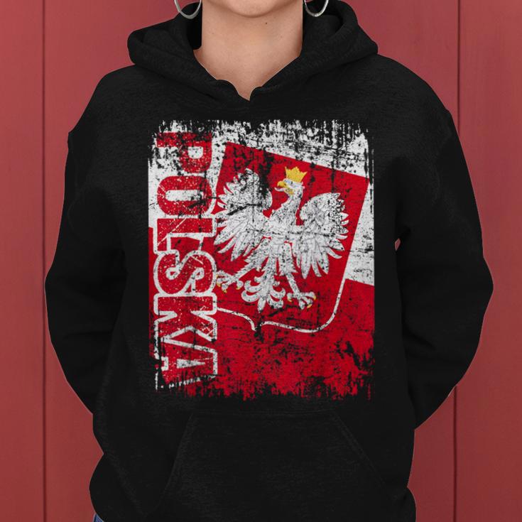 Poland Polska Flag Eagle Children Kapuzenpullover für Damen