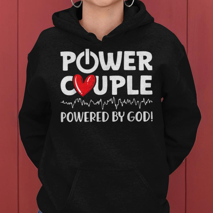 Power Couple Christian Couples Matching Valentines Day Women Hoodie