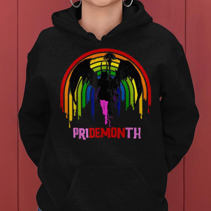 Pride Month Demon Pridemonth Demon Rainbow Cool Lgbt Women Hoodie