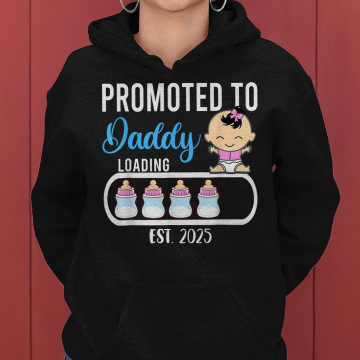 Promoted To Daddy 2025 Girl Gender Reveal Party Dad Father Women Hoodie
