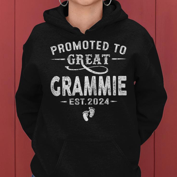 Promoted To Great Grammie 2024 First Time Mom Women Hoodie