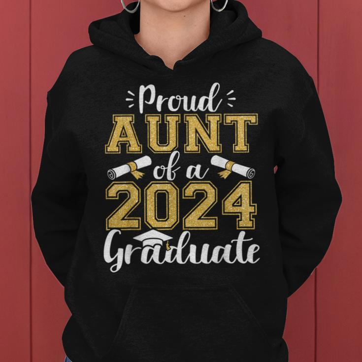 Proud Aunt Of A Class Of 2024 Graduate Senior Aunt Women Hoodie