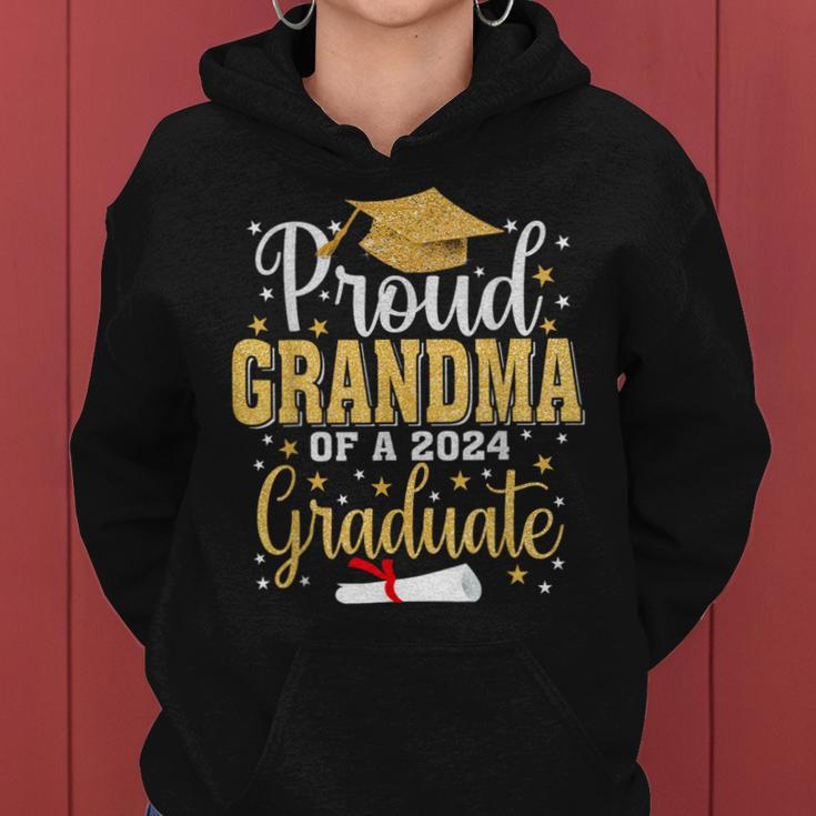 Proud Grandma Of A 2024 Graduate For Family Graduation Women Hoodie