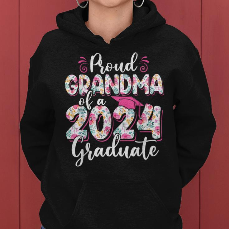 Proud Grandma Of A 2024 Graduate Family Graduation Women Hoodie