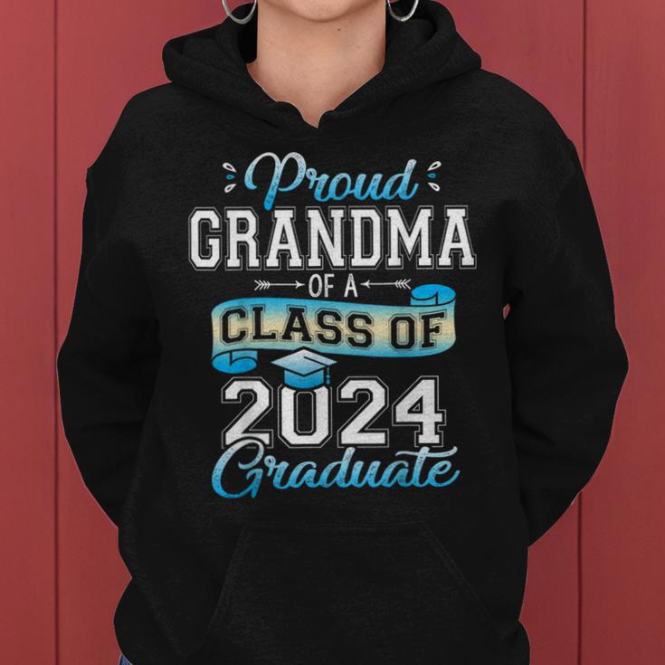 Proud Grandma Of A Class Of 2024 Graduate Senior 2024 Women Hoodie