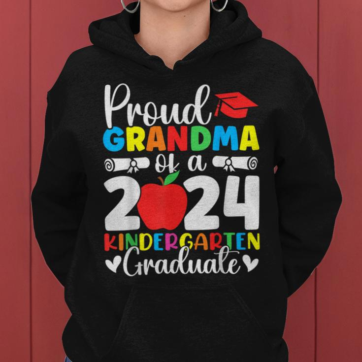 Proud Grandma Class Of 2024 Kindergarten Graduate Graduation Women Hoodie