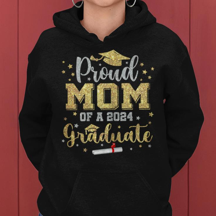 Proud Mom Of A Class Of 2024 Graduate Senior Graduation 2024 Women Hoodie