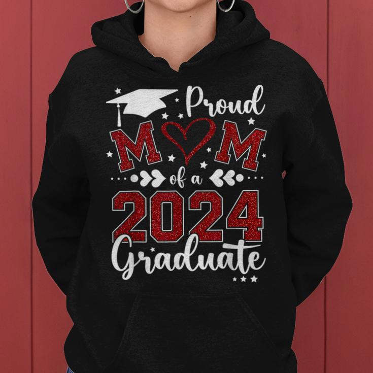 Proud Mom Of A Class Of 2024 Graduate 2024 Senior Mom 2024 Women Hoodie