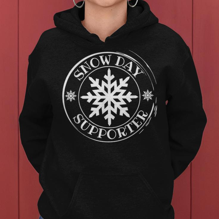 Proud Supporter Of Snow Days Teacher Retro Christmas Holiday Women Hoodie