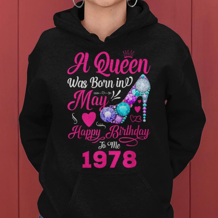 Queen Was Born In May 1978 Girl 43 Years Birthday Women Hoodie