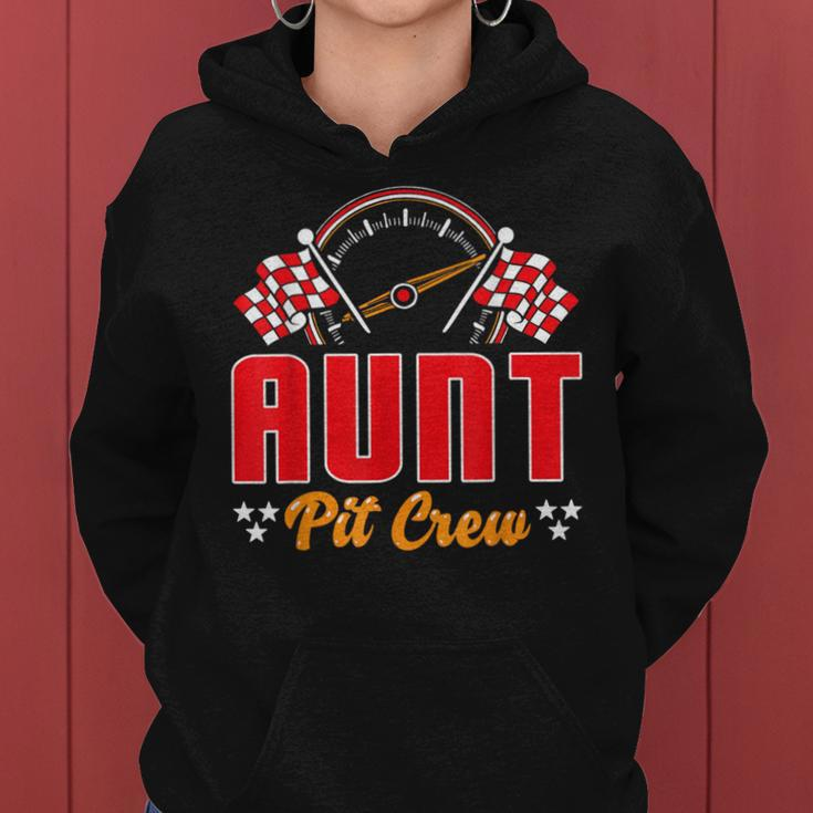 Race Car Birthday Party Matching Family Aunt Pit Crew Women Hoodie