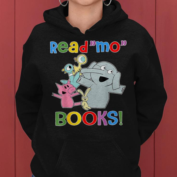 Read Mo Book Cute School Teacher Librarian Elephant Pigeon Women Hoodie