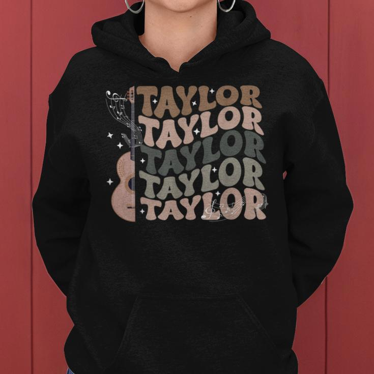 Retro 80'S Taylor First Name Personalized Groovy Birthday Women Hoodie