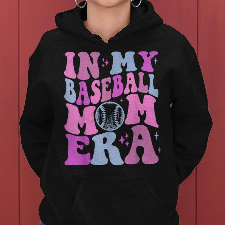 Retro In My Baseball Mom Era Game Day Baseball Lover Women Hoodie
