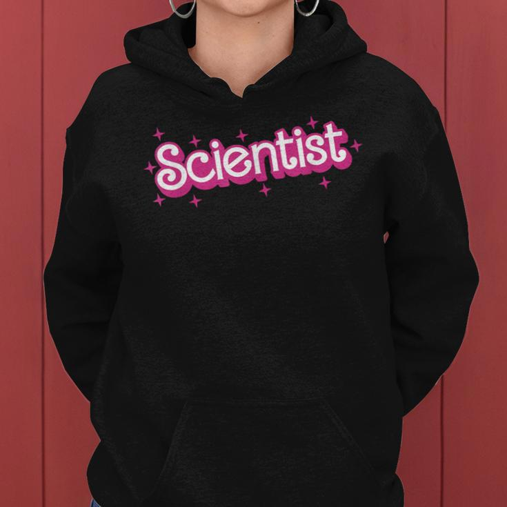 Retro Pink Scientist Science Teacher Back To School Women Hoodie