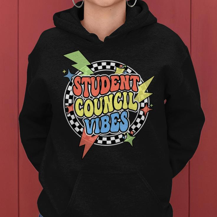 Retro Student Council Vibes Groovy School Student Council Women Hoodie