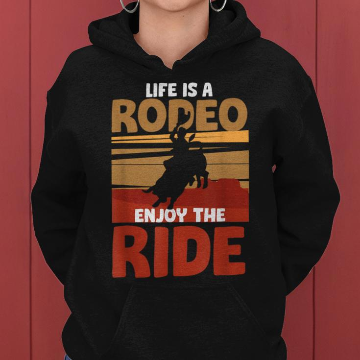 Rodeo Bull Riding Horse Rider Cowboy Cowgirl Western Howdy Women Hoodie