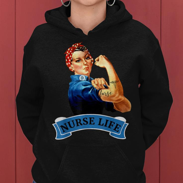Rosie The Riveter Vintage Retro Nurse Life Rn Women Hoodie