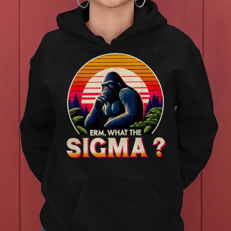 Sarcastic Humor Erm What The Sigma Ironic Meme Quote Women Hoodie