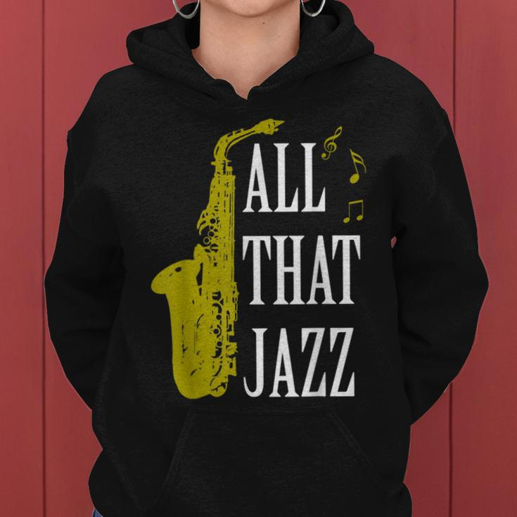 Saxophone Jazz Music Baritone Musical Blues Teacher Women Hoodie