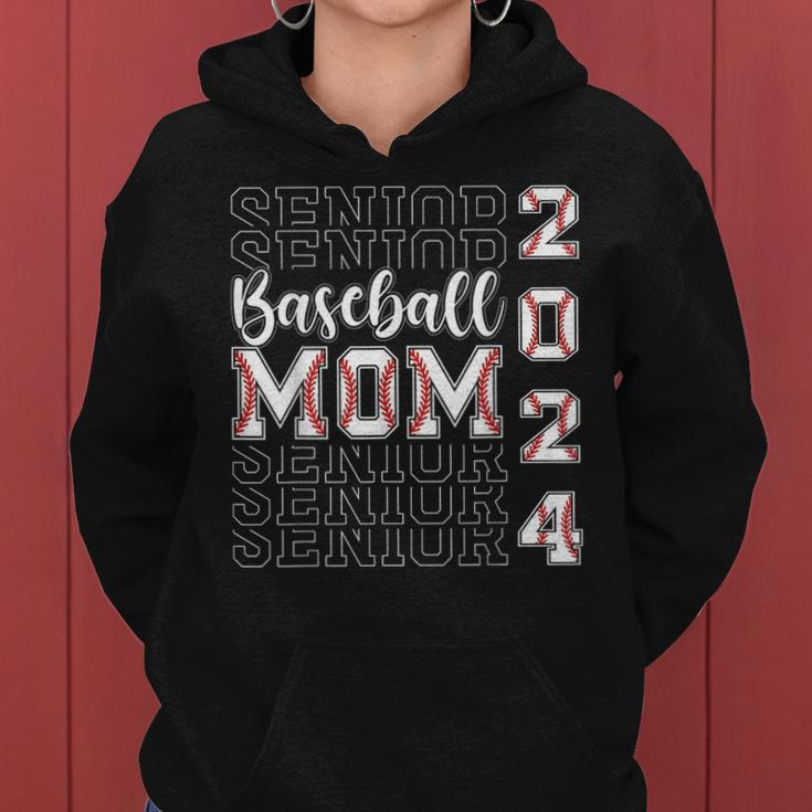 Senior Mom 2024 Class Of 2024 Baseball Mom Graduation 2024 Women Hoodie