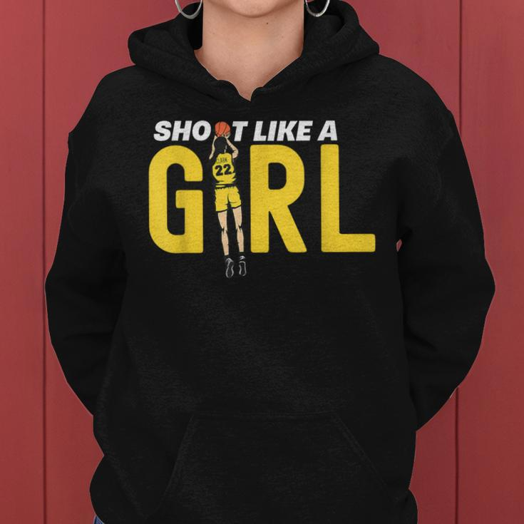 Shoot Like A Girl Basketball Girl Basketball Fan 22 Women Hoodie