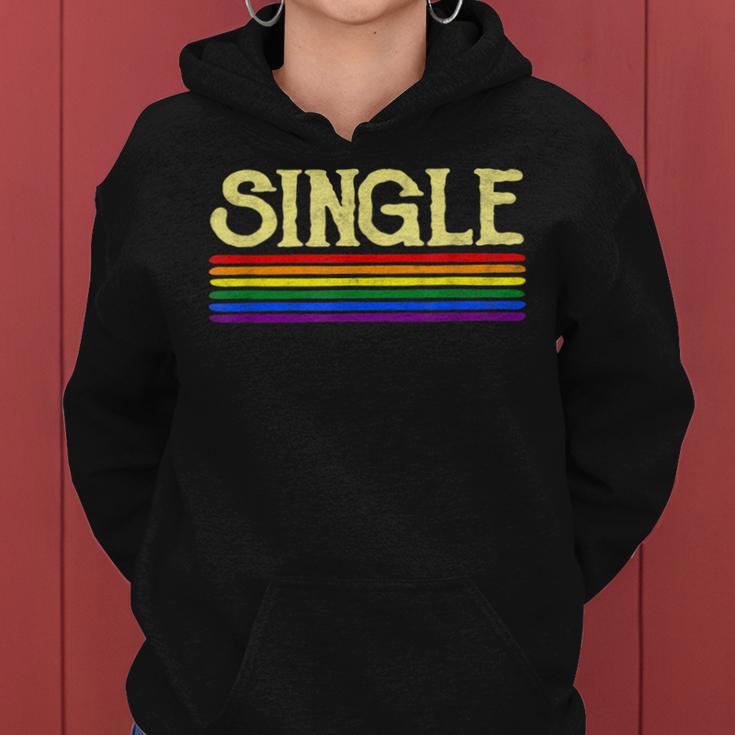 Single Gay Pride Lgbt Lesbian World Parade Rainbow Stripe Women Hoodie