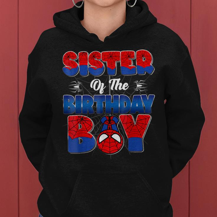Sister Of The Birthday Boy Spider Family Matching Women Hoodie