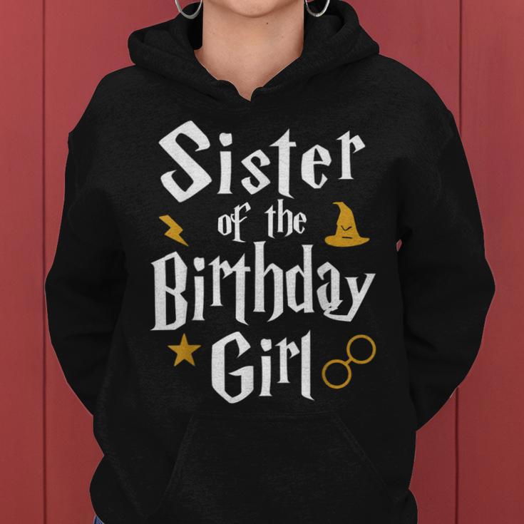 Sister Of The Birthday Girl Wizard 1St Birthday Family Party Women Hoodie